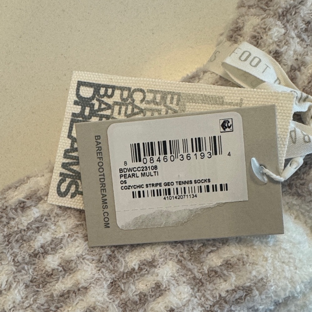 Barefoot Dreams Cozychic Stripe Tennis Socks - Picture 2 of 4